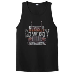 Asphalt Cowboy Cool Truck Driver Design Trucker PosiCharge Competitor Tank