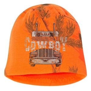 Asphalt Cowboy Cool Truck Driver Design Trucker Kati - Camo Knit Beanie