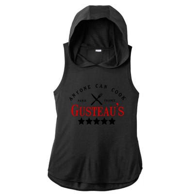 Anyone Can Cook Gusteau's Paris France Ladies PosiCharge Tri-Blend Wicking Draft Hoodie Tank