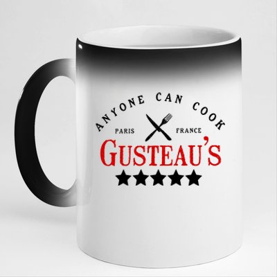 Anyone Can Cook Gusteau's Paris France 11oz Black Color Changing Mug