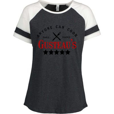 Anyone Can Cook Gusteau's Paris France Enza Ladies Jersey Colorblock Tee