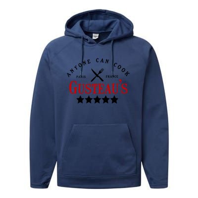 Anyone Can Cook Gusteau's Paris France Performance Fleece Hoodie