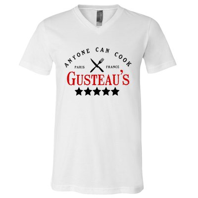 Anyone Can Cook Gusteau's Paris France V-Neck T-Shirt