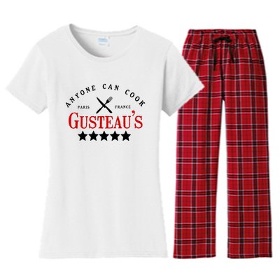 Anyone Can Cook Gusteau's Paris France Women's Flannel Pajama Set