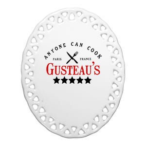 Anyone Can Cook Gusteau's Paris France Ceramic Oval Ornament