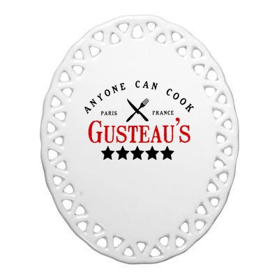 Anyone Can Cook Gusteau's Paris France Ceramic Oval Ornament