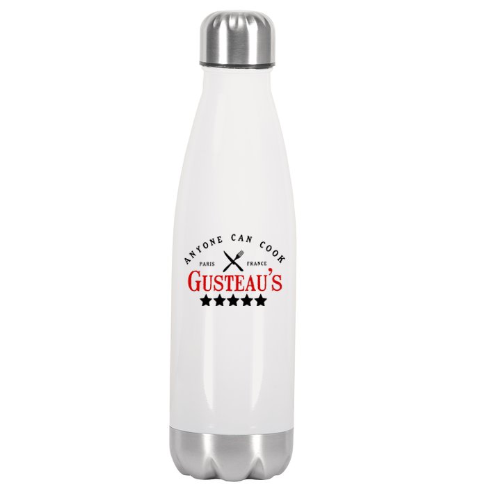 Anyone Can Cook Gusteau's Paris France Stainless Steel Insulated Water Bottle