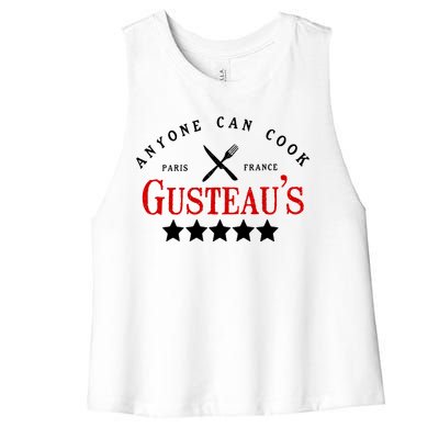 Anyone Can Cook Gusteau's Paris France Women's Racerback Cropped Tank