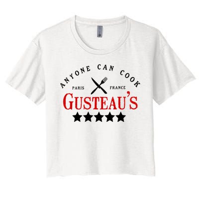 Anyone Can Cook Gusteau's Paris France Women's Crop Top Tee