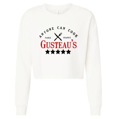 Anyone Can Cook Gusteau's Paris France Cropped Pullover Crew