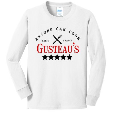 Anyone Can Cook Gusteau's Paris France Kids Long Sleeve Shirt