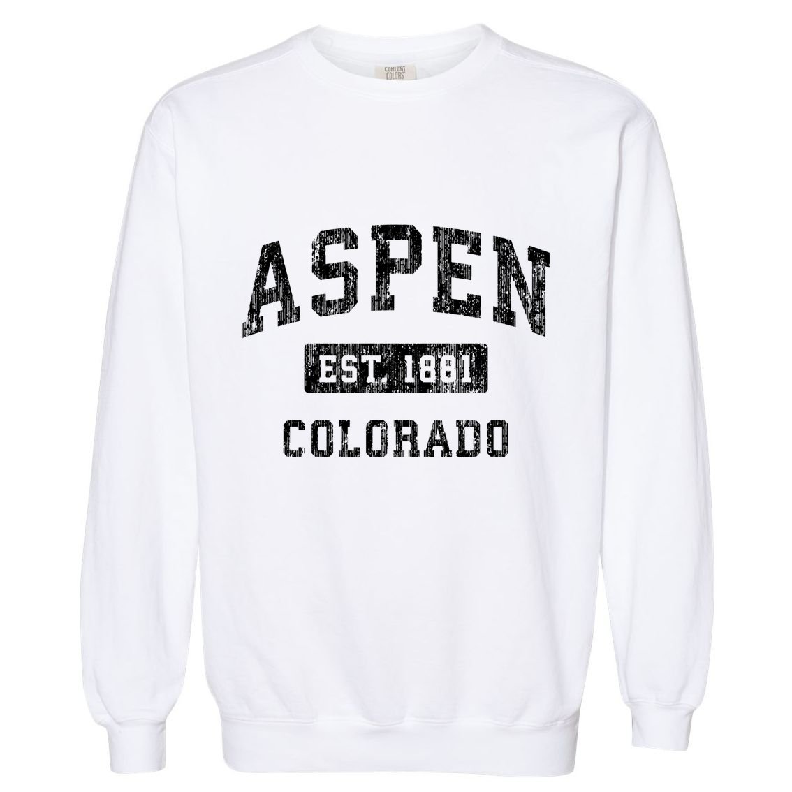 Aspen Colorado Co Vintage Established Sports Garment-Dyed Sweatshirt
