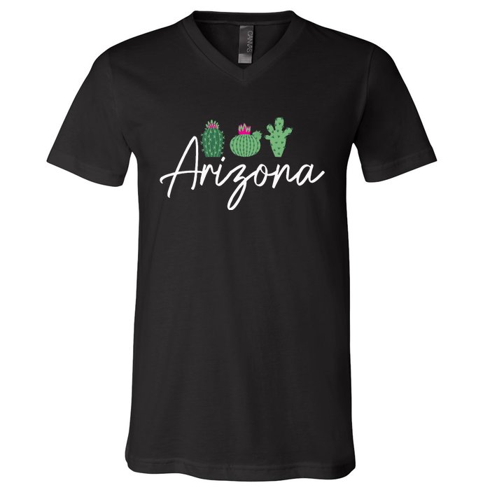 Arizona Cactus Cute AZ Pride V-Neck T-Shirt