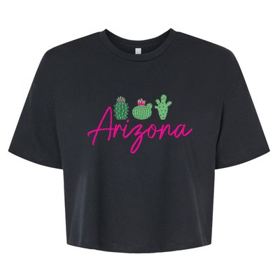 Arizona Cactus Cute AZ Pride Bella+Canvas Jersey Crop Tee