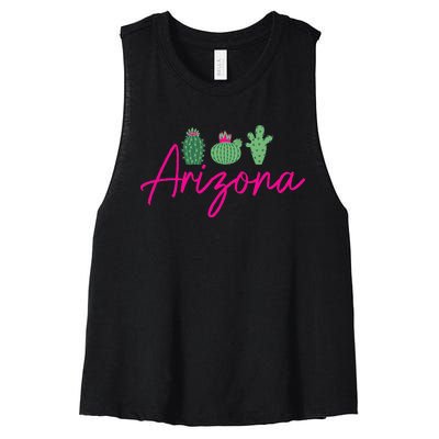 Arizona Cactus Cute AZ Pride Women's Racerback Cropped Tank