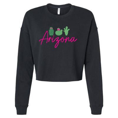 Arizona Cactus Cute AZ Pride Cropped Pullover Crew