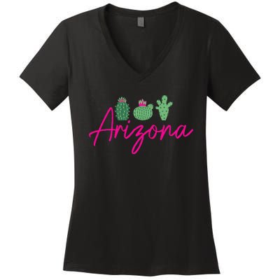 Arizona Cactus Cute AZ Pride Women's V-Neck T-Shirt