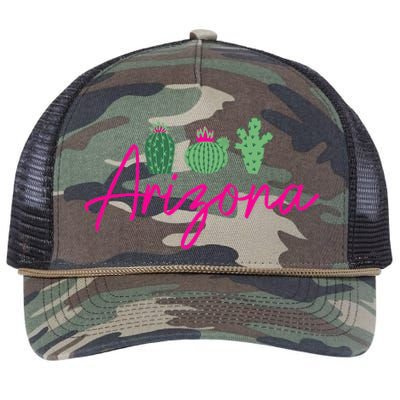 Arizona Cactus Cute AZ Pride Retro Rope Trucker Hat Cap