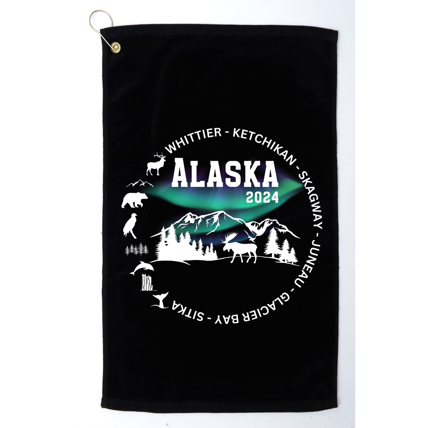 Alaska Cruise Crusing Trip Vacation Golf Towel