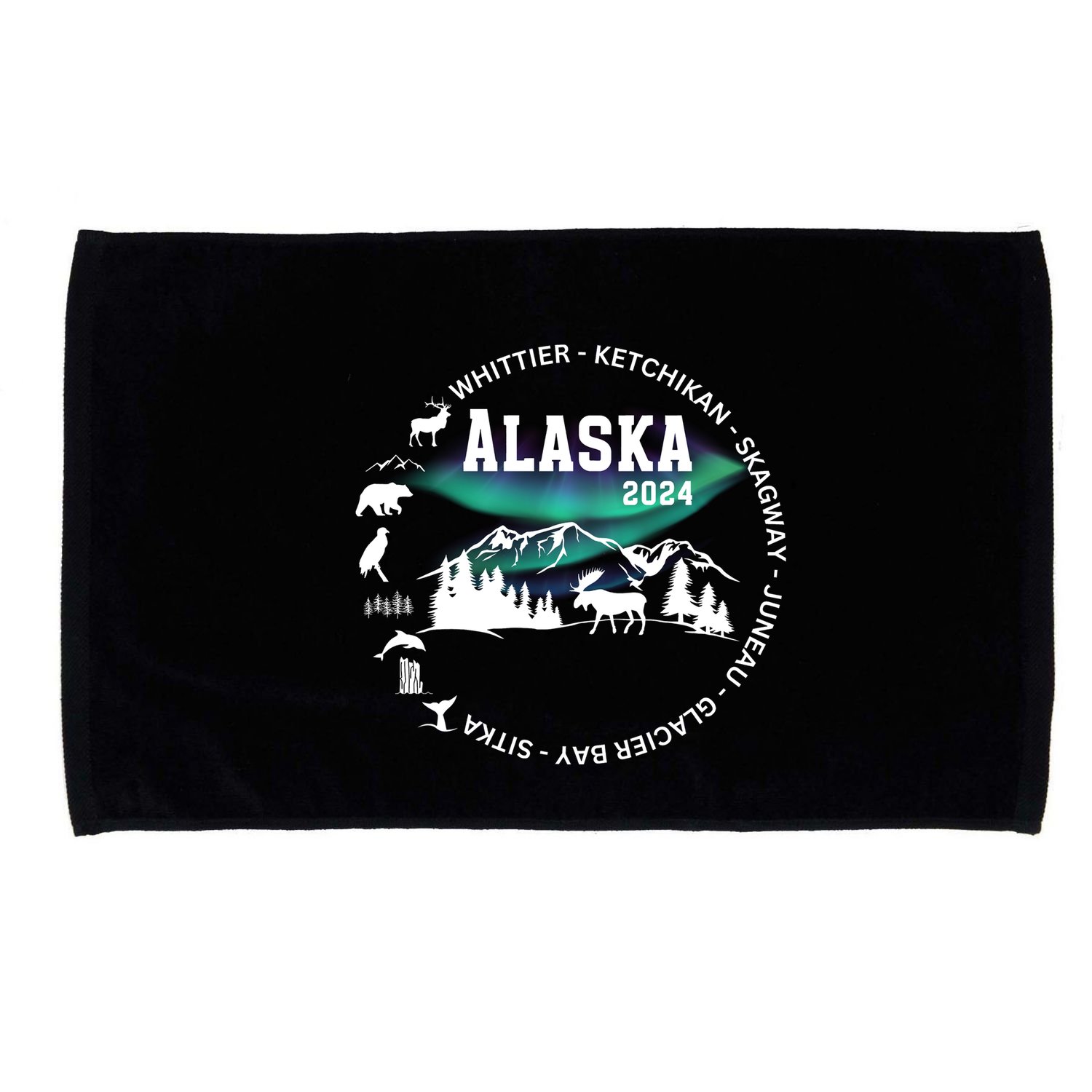 Alaska Cruise Crusing Trip Vacation Microfiber Hand Towel