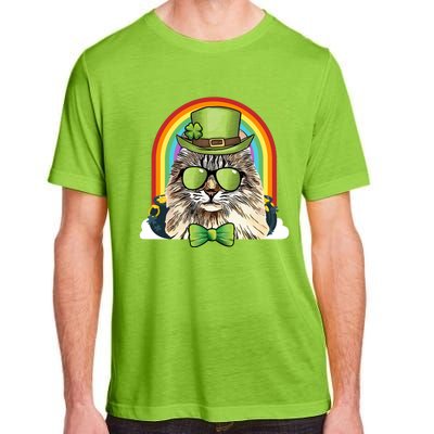 American Curl Cat Leprechaun Funny St Patricks Day Meaningful Gift Adult ChromaSoft Performance T-Shirt