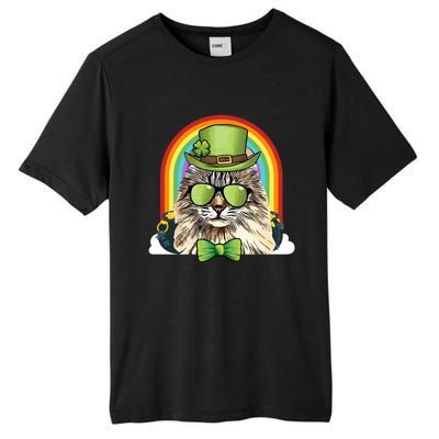 American Curl Cat Leprechaun Funny St Patricks Day Meaningful Gift Tall Fusion ChromaSoft Performance T-Shirt