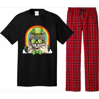 American Curl Cat Leprechaun Funny St Patricks Day Meaningful Gift Pajama Set