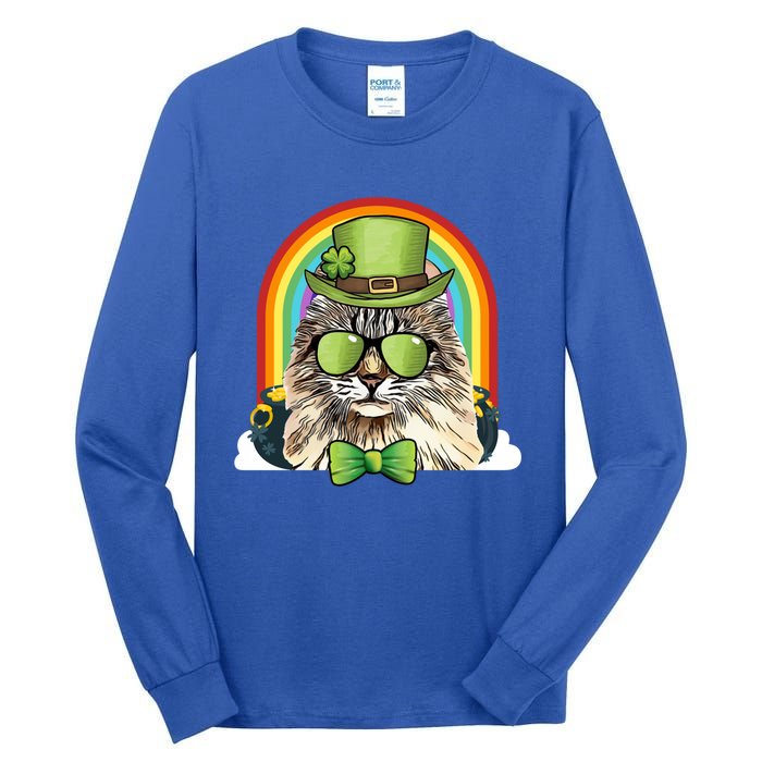 American Curl Cat Leprechaun Funny St Patricks Day Meaningful Gift Tall Long Sleeve T-Shirt