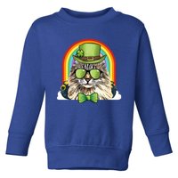 American Curl Cat Leprechaun Funny St Patricks Day Meaningful Gift Toddler Sweatshirt