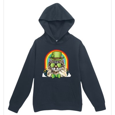 American Curl Cat Leprechaun Funny St Patricks Day Meaningful Gift Urban Pullover Hoodie