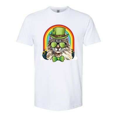 American Curl Cat Leprechaun Funny St Patricks Day Meaningful Gift Softstyle® CVC T-Shirt