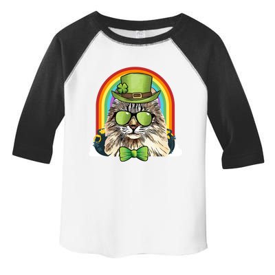 American Curl Cat Leprechaun Funny St Patricks Day Meaningful Gift Toddler Fine Jersey T-Shirt