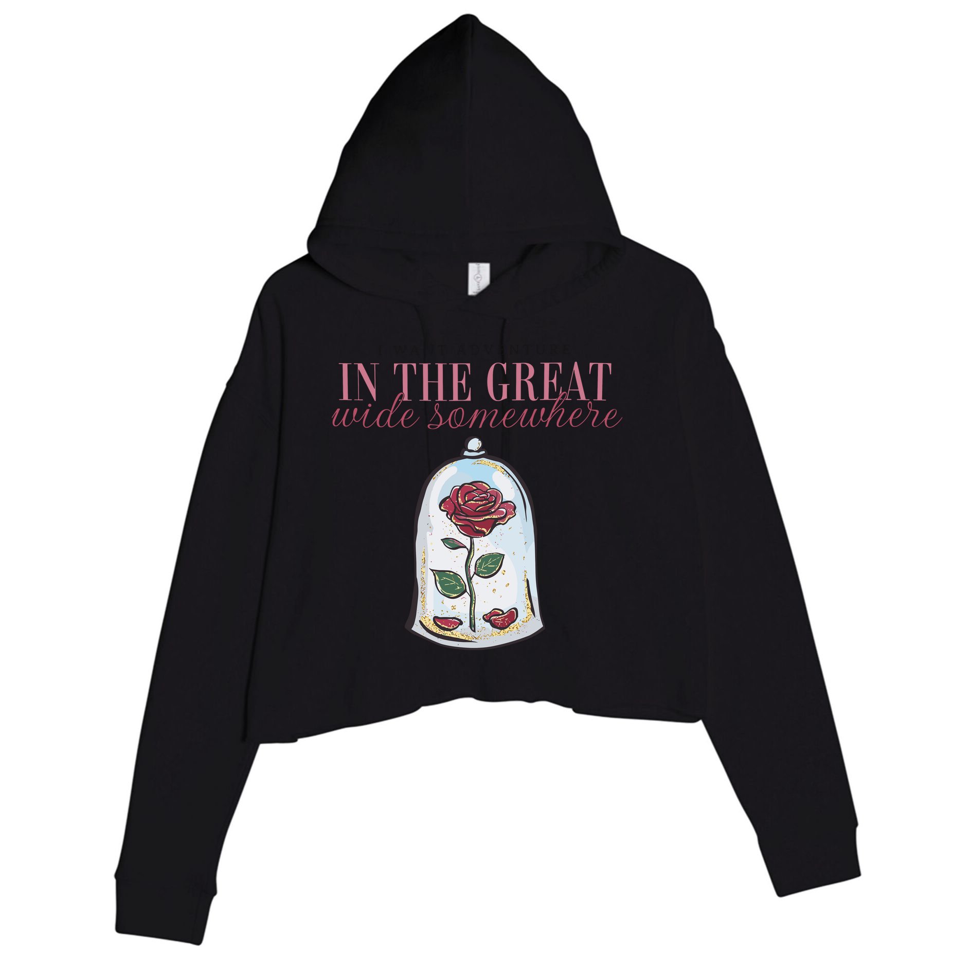 Adventure Comfort Colors Belle Princess Crop Fleece Hoodie