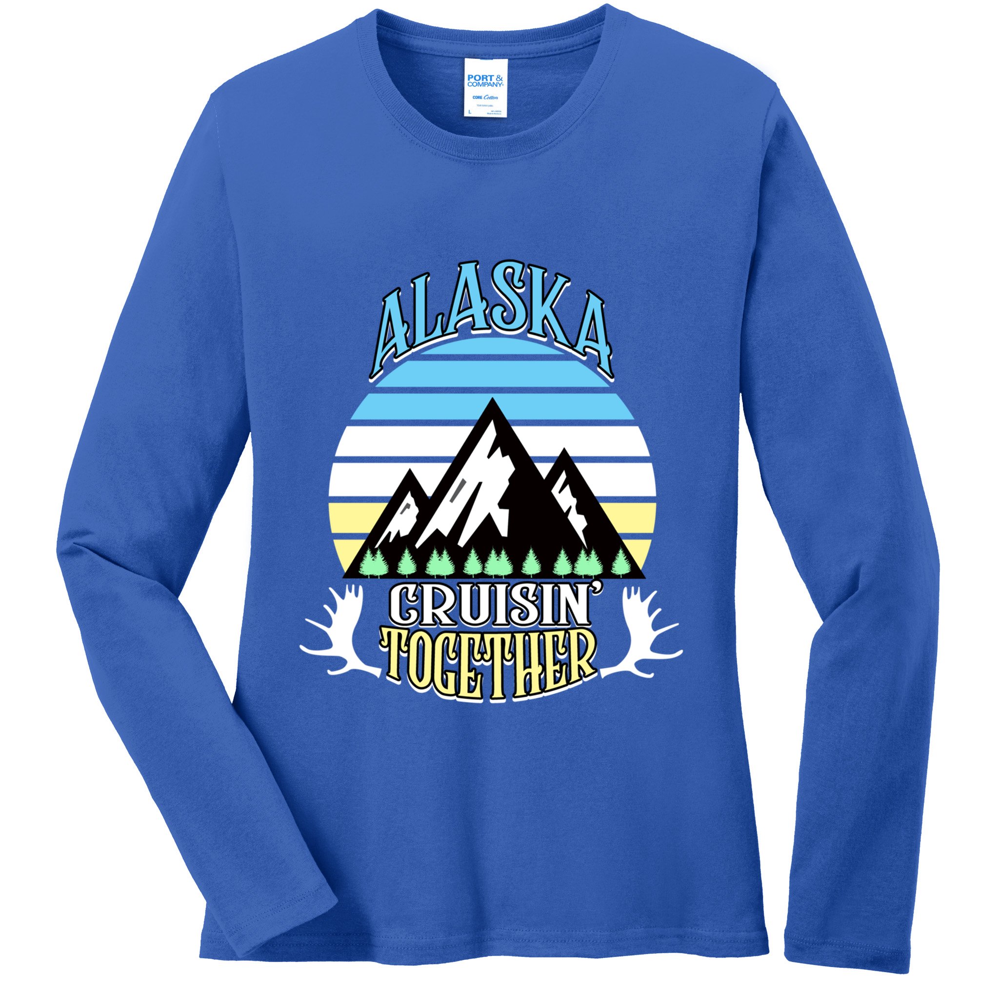 Alaska Cruise Cruisin' Together Family Or Friends Group Cute Gift Ladies Long Sleeve Shirt