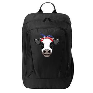 Amoorica Cute Cow American Flag Bandana Patriotic Cow Gift City Backpack