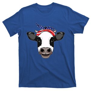 Amoorica Cute Cow American Flag Bandana Patriotic Cow Gift T-Shirt