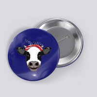 Amoorica Cute Cow American Flag Bandana Patriotic Cow Gift Button