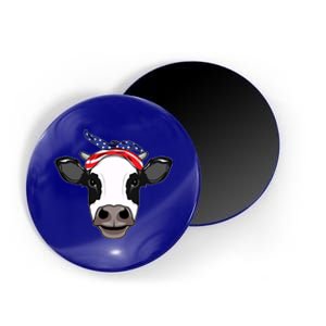 Amoorica Cute Cow American Flag Bandana Patriotic Cow Gift Magnet