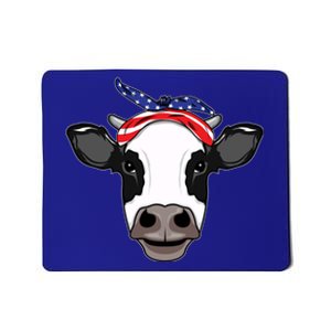 Amoorica Cute Cow American Flag Bandana Patriotic Cow Gift Mousepad