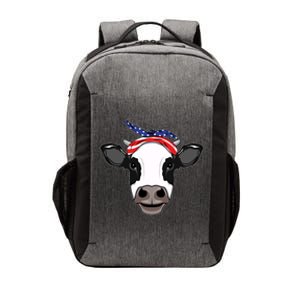 Amoorica Cute Cow American Flag Bandana Patriotic Cow Gift Vector Backpack