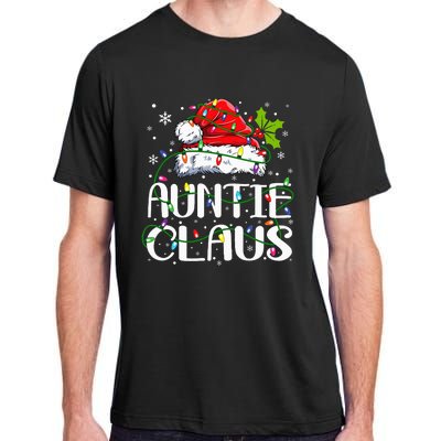 Auntie Claus Christmas Lights Pajama Family Matching Adult ChromaSoft Performance T-Shirt