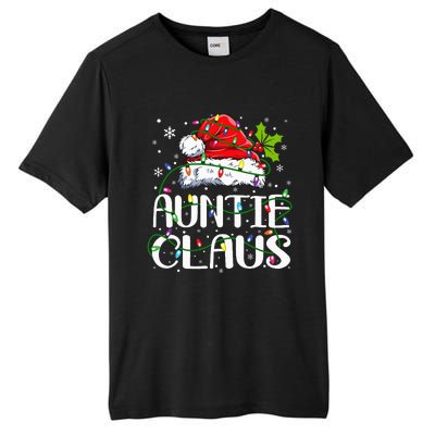 Auntie Claus Christmas Lights Pajama Family Matching Tall Fusion ChromaSoft Performance T-Shirt