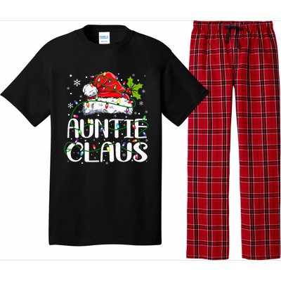 Auntie Claus Christmas Lights Pajama Family Matching Pajama Set