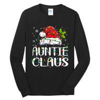 Auntie Claus Christmas Lights Pajama Family Matching Tall Long Sleeve T-Shirt