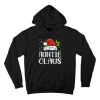 Auntie Claus Christmas Lights Pajama Family Matching Tall Hoodie