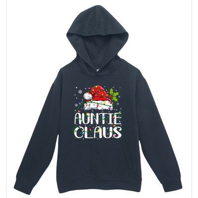 Auntie Claus Christmas Lights Pajama Family Matching Urban Pullover Hoodie