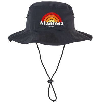 Alamosa Colorado Co Vintage 70s Retro Rainbow Design Bucket Hat