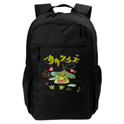 A Cute Cottagecore Aesthetic With A Frog Wearing A Snail Hat And Mushroom Backpack