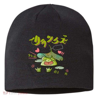 A Cute Cottagecore Aesthetic With A Frog Wearing A Snail Hat And Mushroom Sustainable Beanie