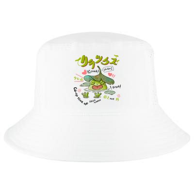 A Cute Cottagecore Aesthetic With A Frog Wearing A Snail Hat And Mushroom Cool Comfort Performance Bucket Hat